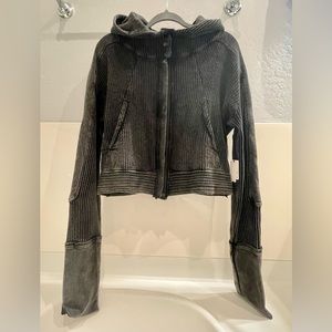 Free People black mason hoodie